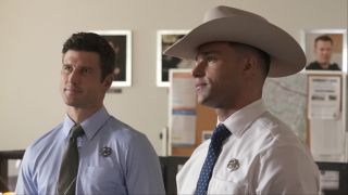 Carlos and Campbell in 9-1-1: Lone Star Season 5x08