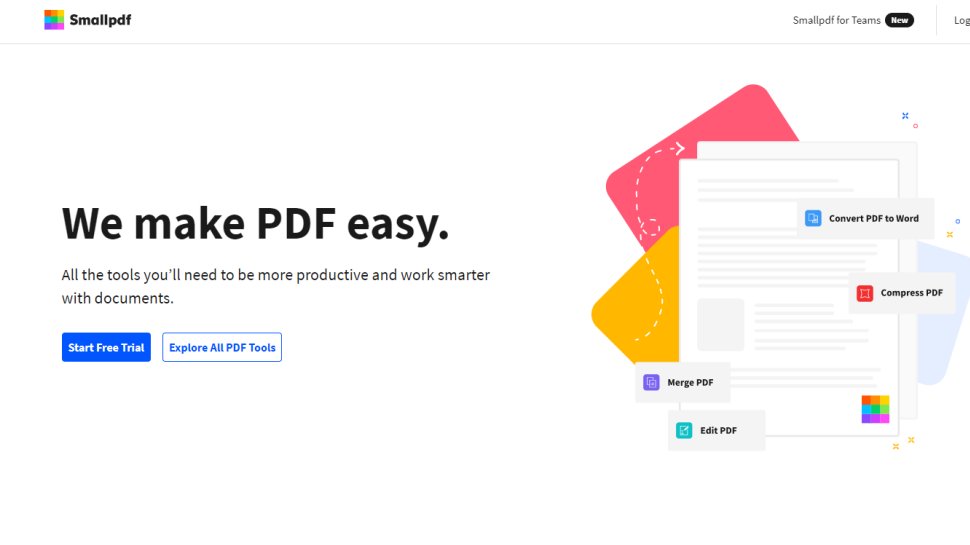 Website screenshot for SmallPDF