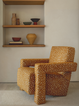 Cheetah print arm chair