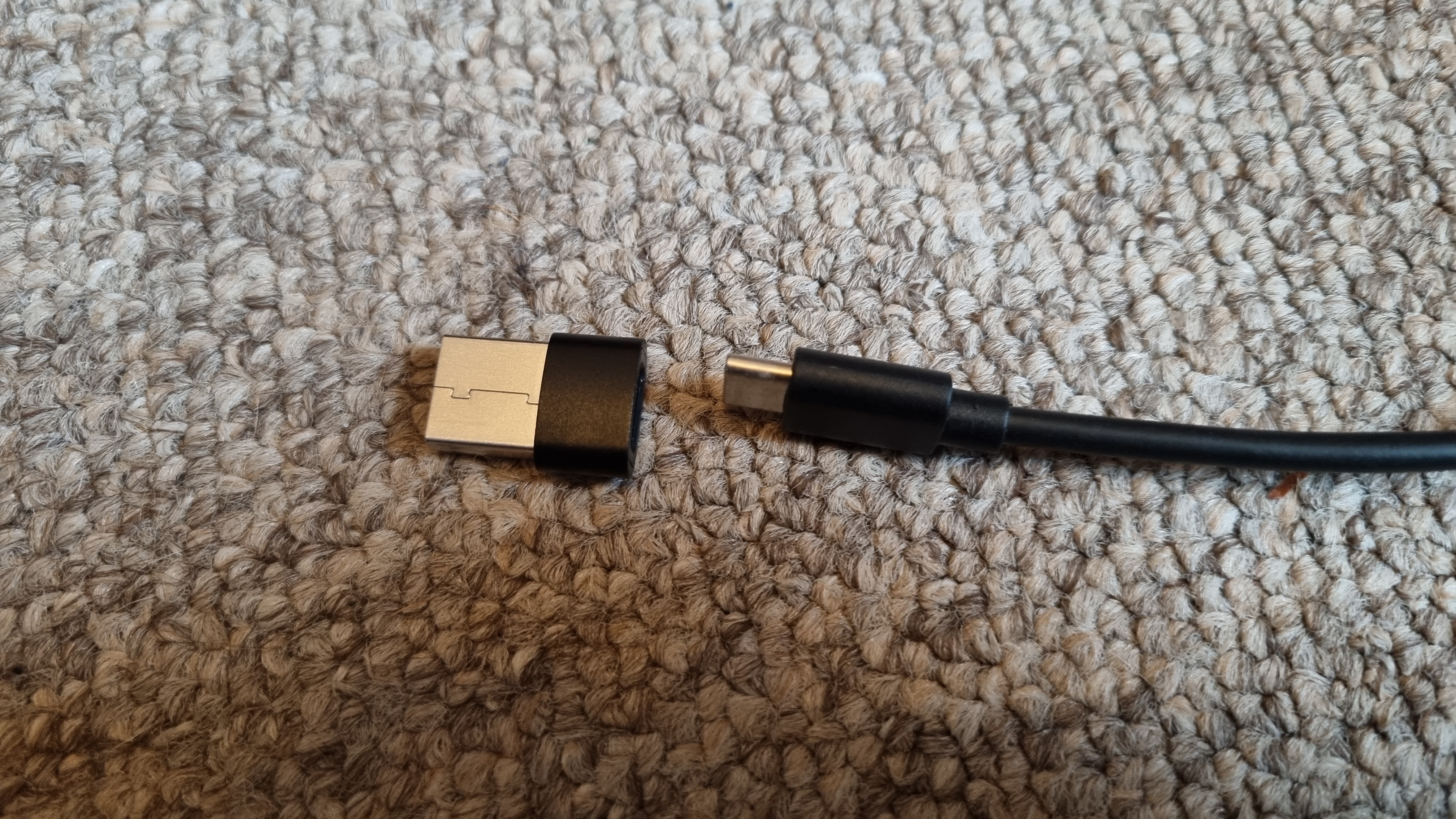 The USB Type-C to Type-A adapter of the XPG Precog Studio.