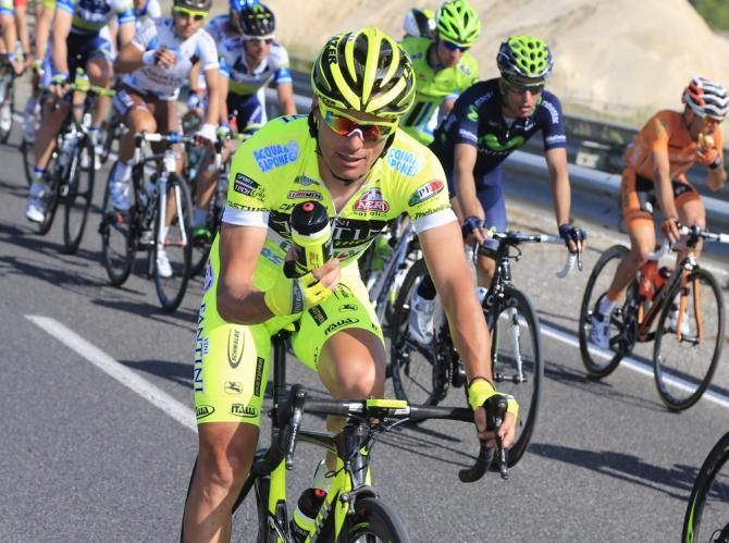 Danilo Di Luca (Vini Fantini-Selle Italia) takes a drink