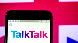 TalkTalk logo on a phone
