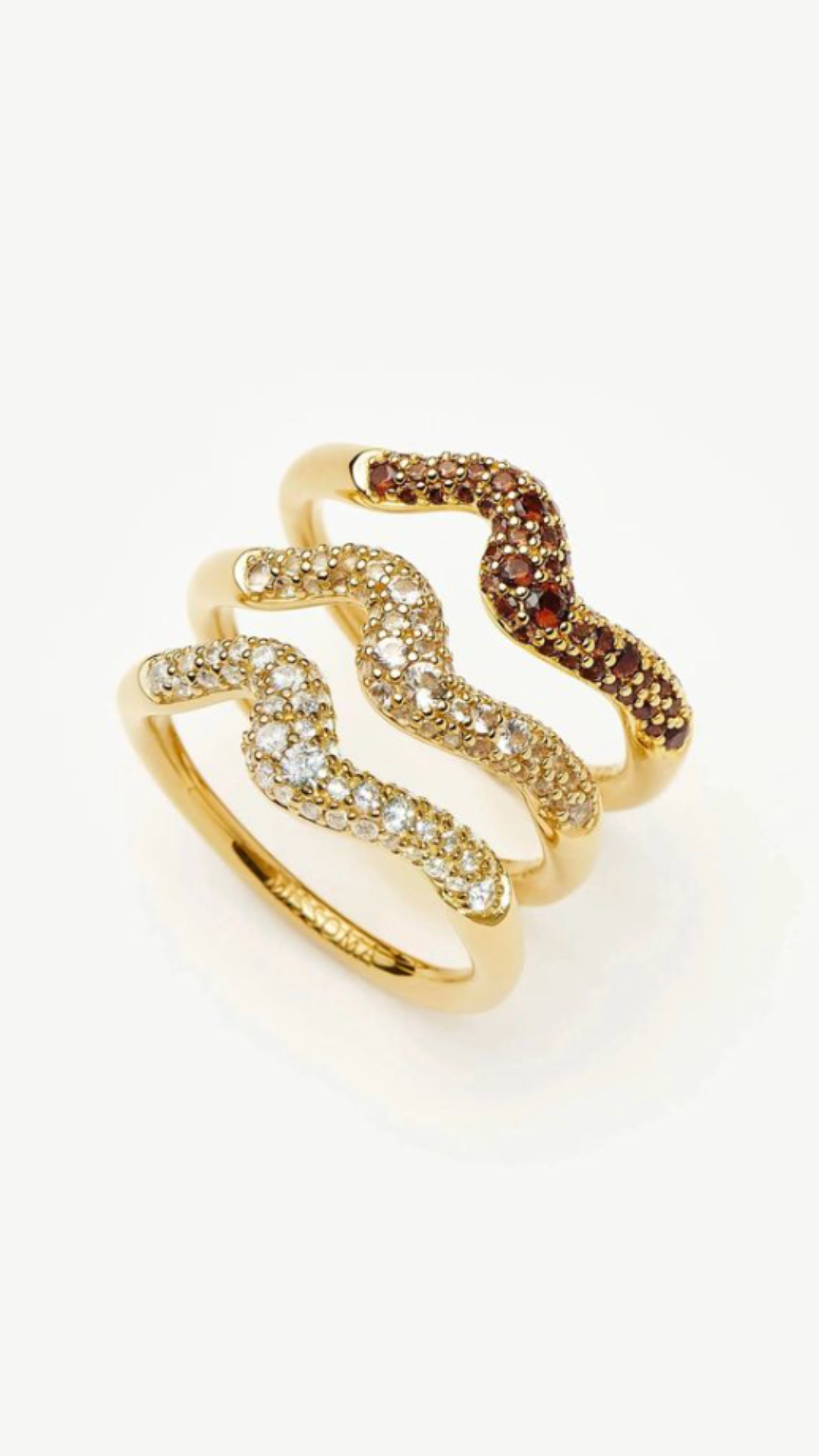 MISSOMA, Molten Snow Stacking Ring Set
