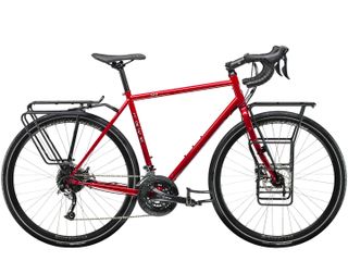 Trek 520 disc touring bike with front and rear panniers
