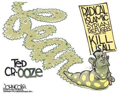 Political cartoon U.S. Ted Cruz Refugees