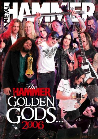 The cover of Metal Hammer magazine issue 155 featuring the 2006 Golden Gods Awards