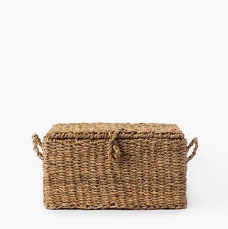 Woven rectangular basket