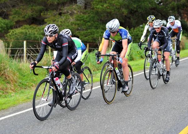 A group of six riders led by Aaron Gate of Creation Signs &ndash; L&amp;M Group Racing