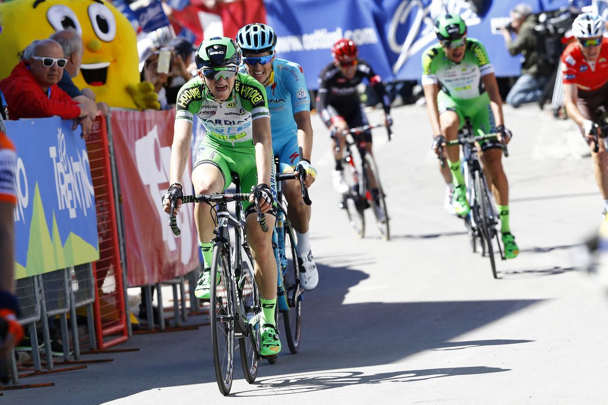 Giulio Ciccone (Bardiani CSF) crosses the line in fourth place