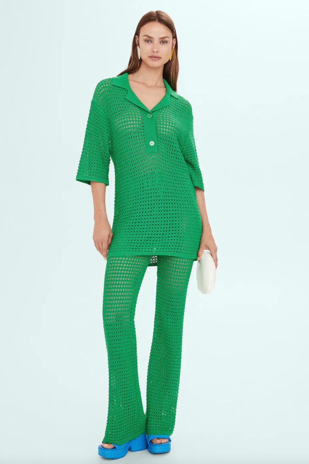 Simon Miller x Mango Openwork polo style dress