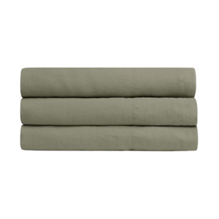 Linen Fitted Sheet - Fog / Twin