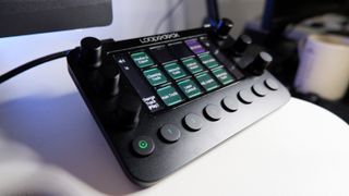 Loupedeck Live power console from various angles and during use