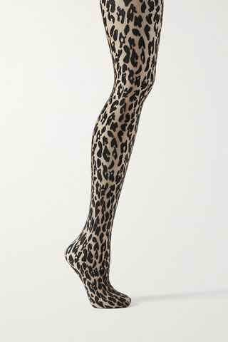 Josey 20 denier leopard-print tights