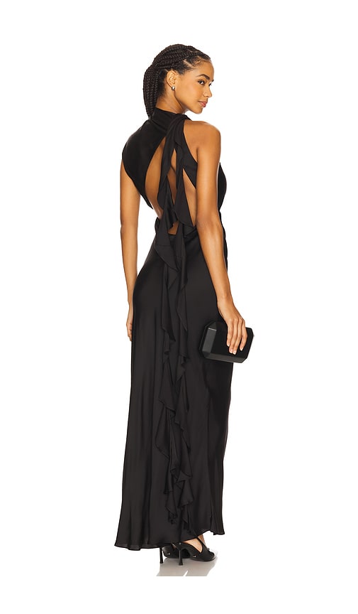 Agnes Draped Ruffle Maxi Dress