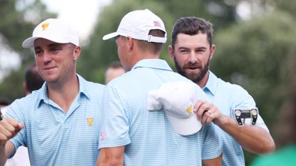 Justin Thomas, Jordan Spieth and Cameron Young