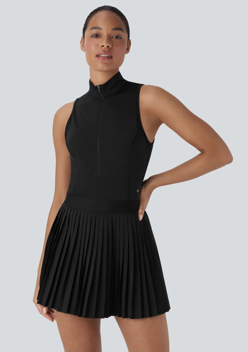Halara, Pleated Quick Dry Mini Tennis Active Dress with Pockets