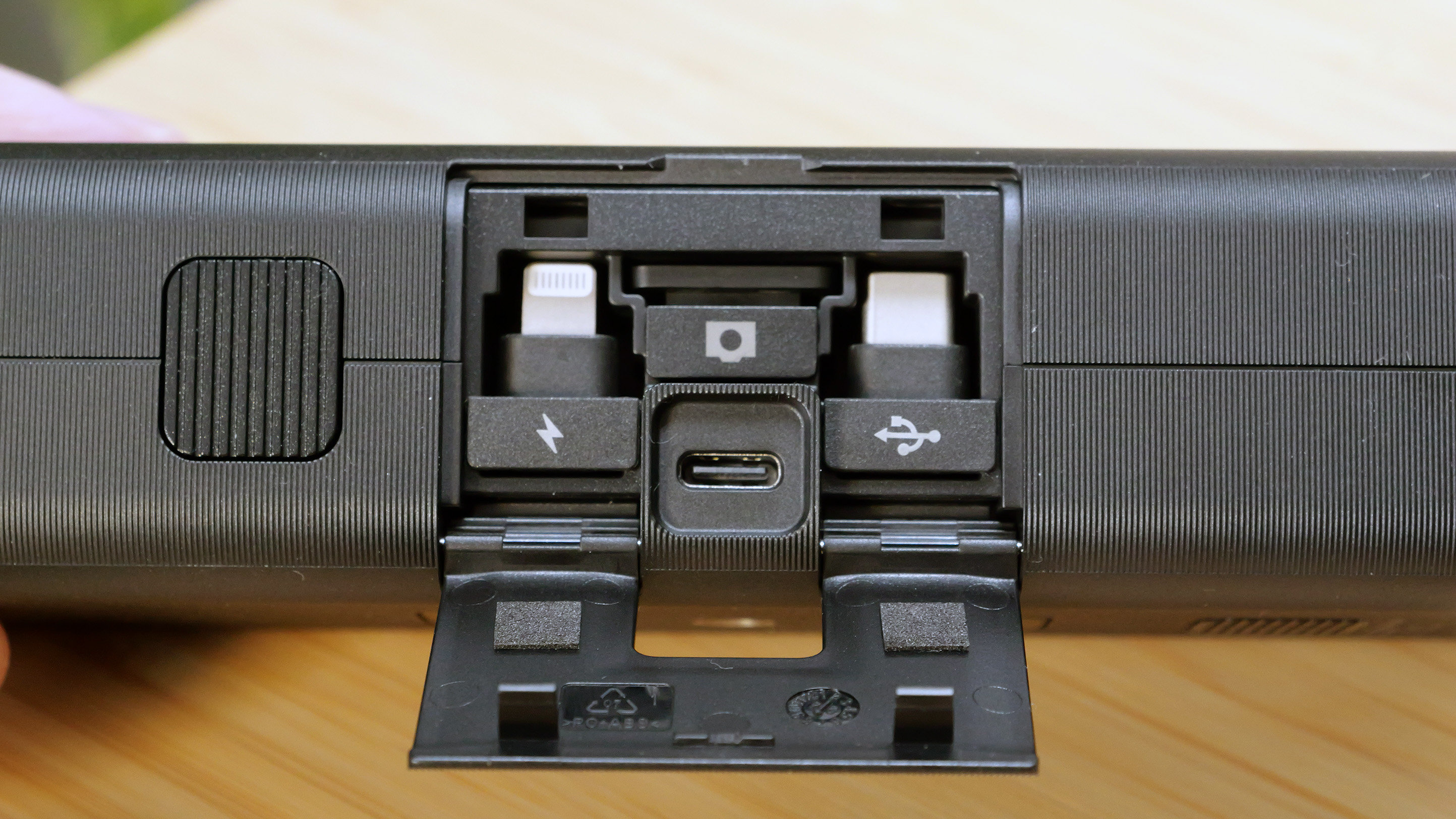 Sennheiser Profile Wireless microphone adapters inside the charging bar