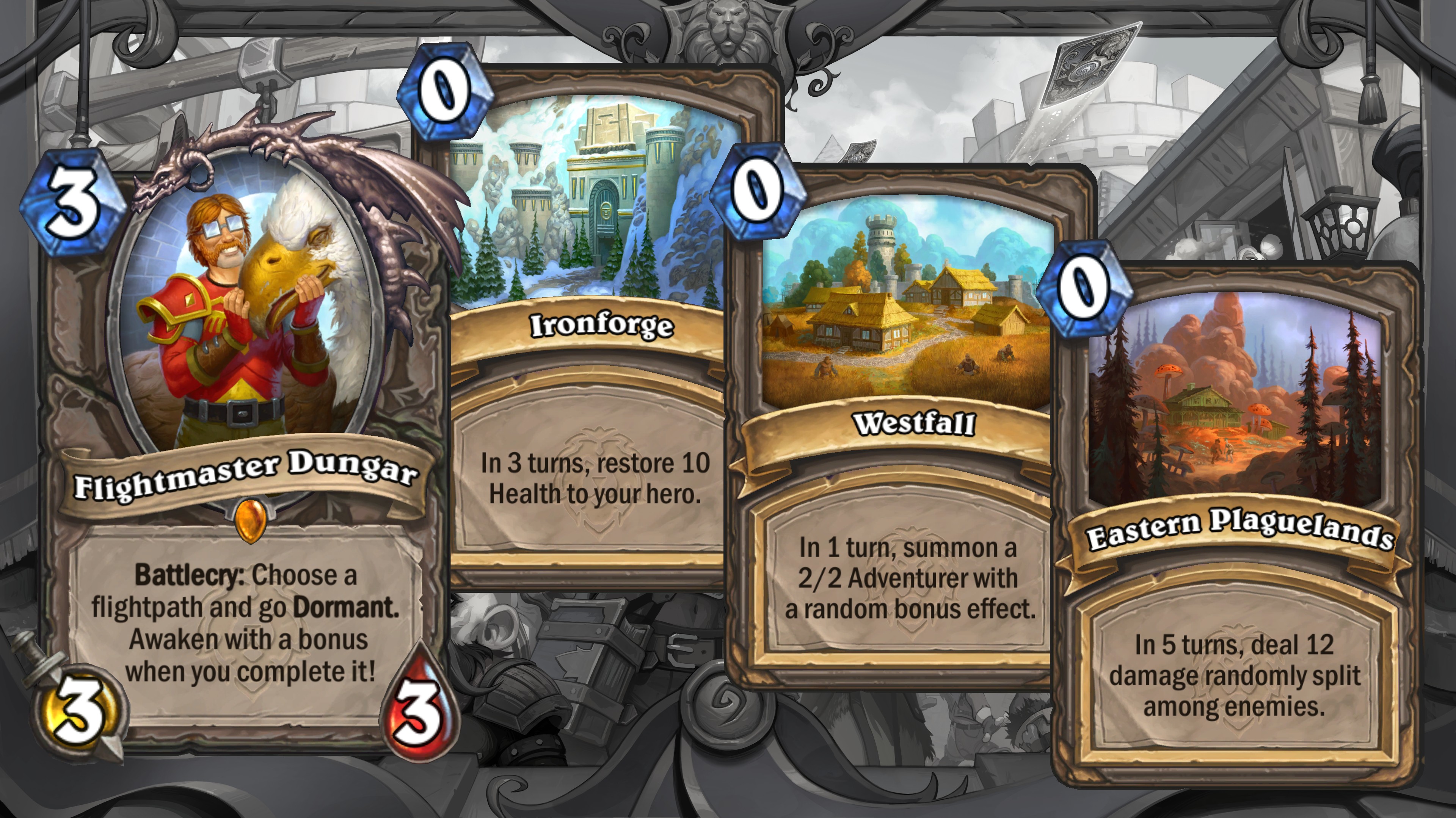 United in Stormwind announcement cards