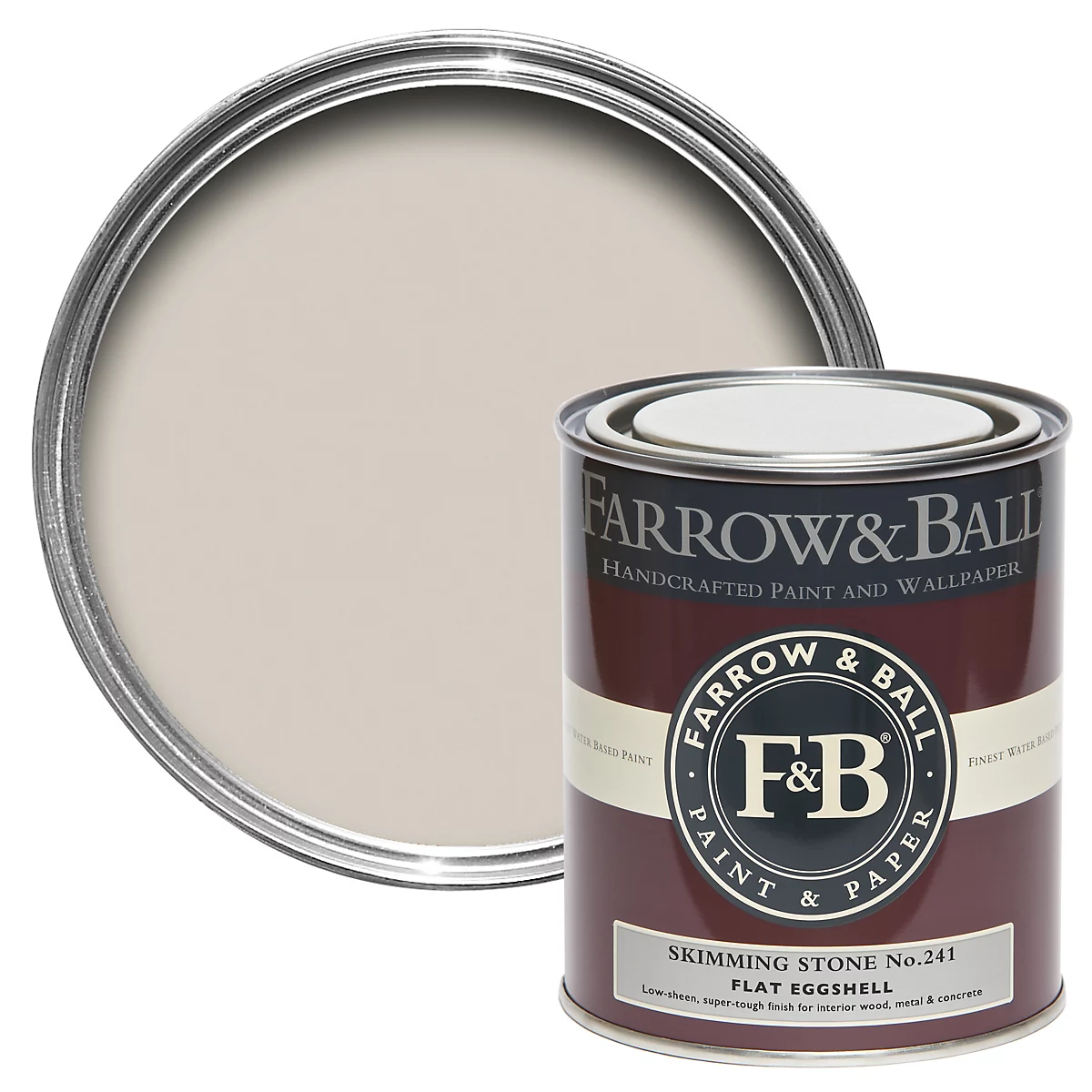 Farrow &amp;amp; Ball Skimming Stone No.241 Flat eggshell Topcoat Paint