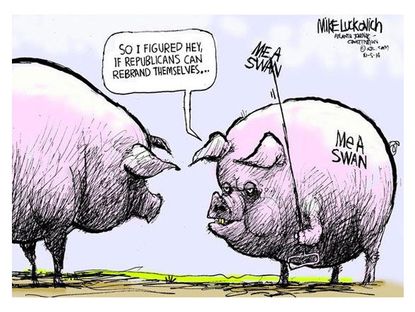 Political cartoon Republican rebranding
