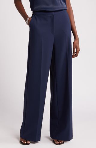 Flat Front Wide Leg Pants