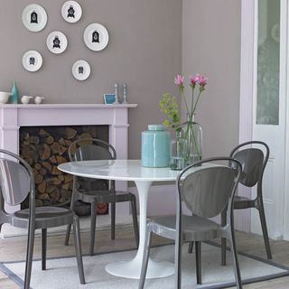 dining room with wall plates
