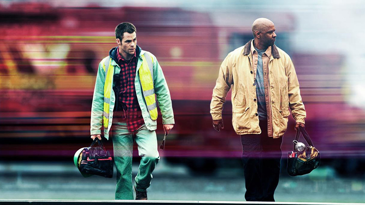 Chris Pine and Denzel Washington in Unstoppable