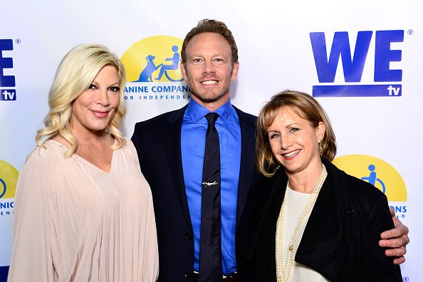 Tori Spelling, Ian Ziering, and Gabrielle Carteris.