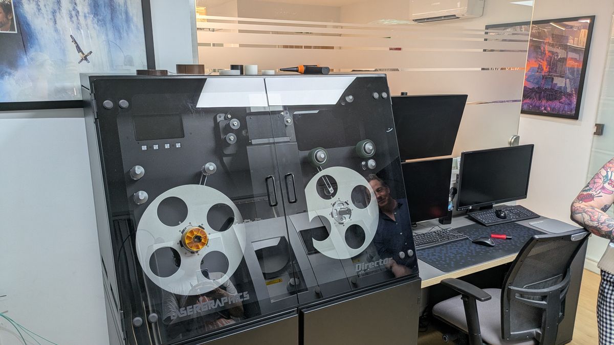 The Laser Graphcis Director scanner, which can handle 8mm to 35mm film and scan scan up to 13.5K resolution