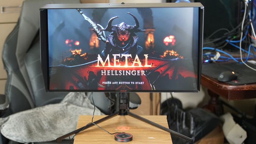 An AOC Agon Pro AG274QG on a shelf