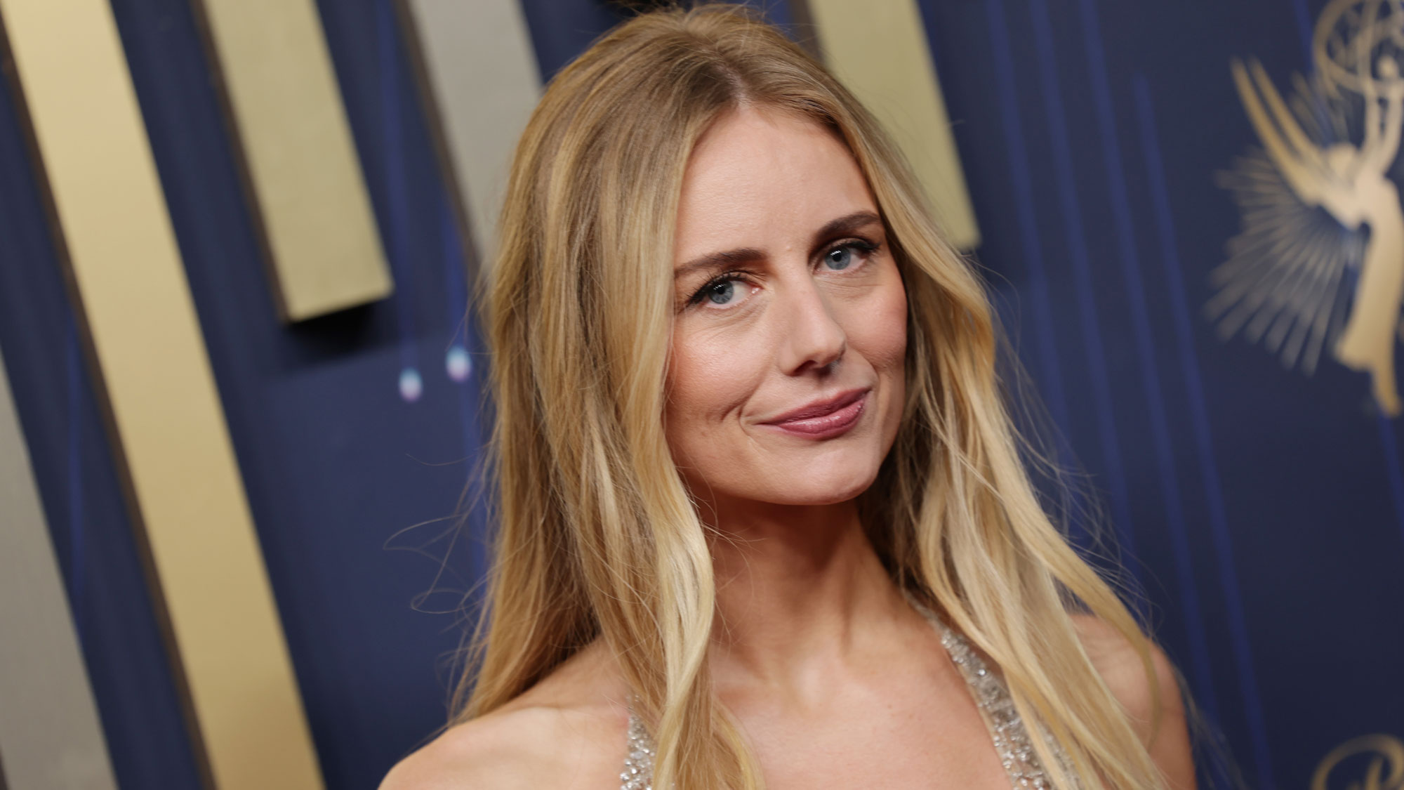 Justine Lupe discusses her 2025 Emmys red carpet dress by Carolina Herrera