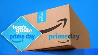 Amazon box with Prime Day logo