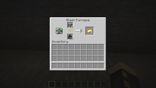 Minecraft blast furnace - The Minecraft screen showing how to use a Blast Furnace to convert resources.
