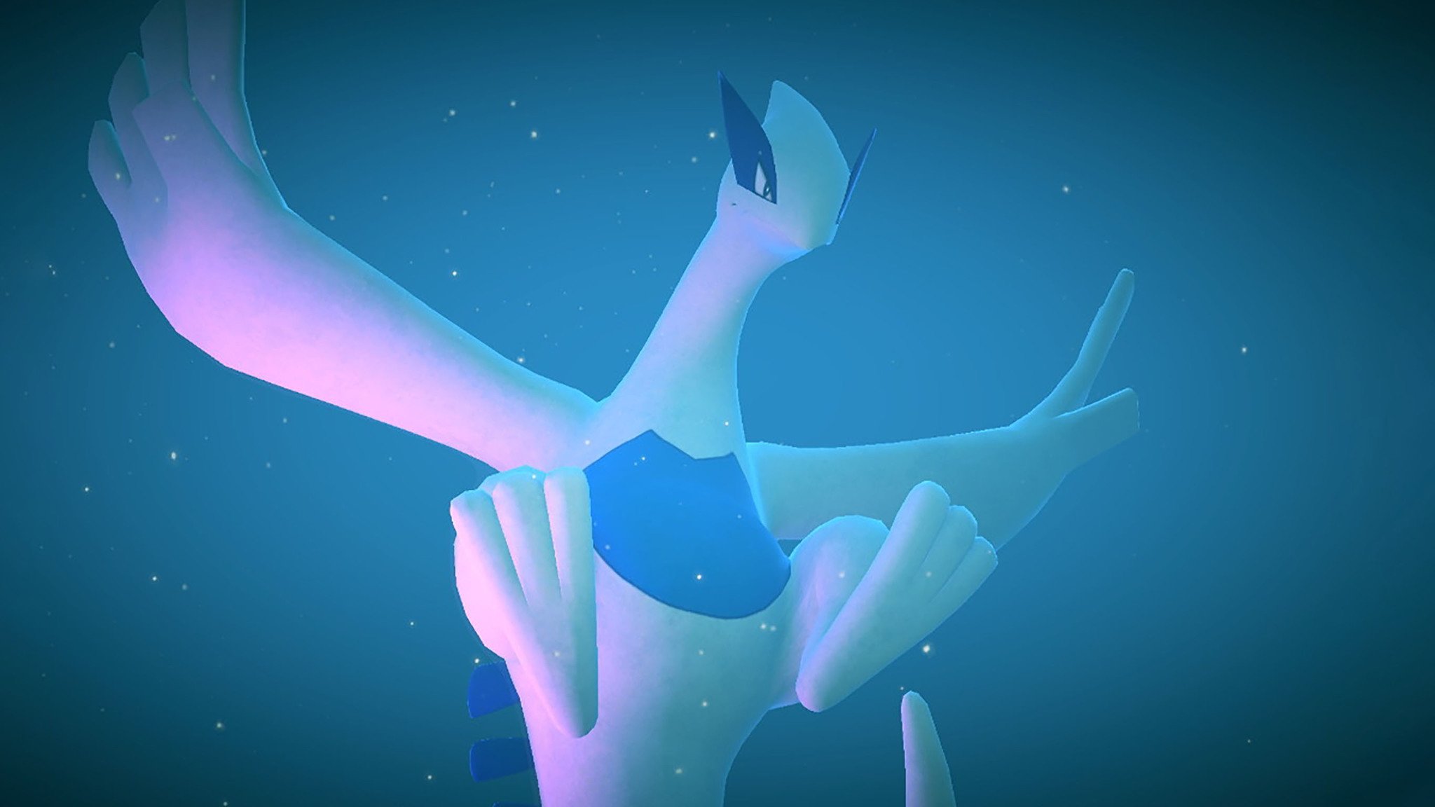 New Pokemon Snap Lugia Hovering