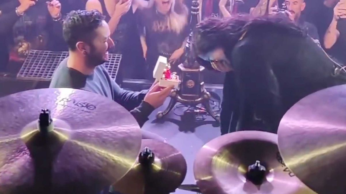 Fleshgod Apocalypse onstage marriage proposal