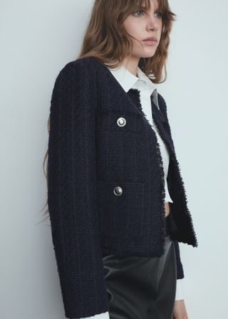 Tweed Jacket With Jewel Buttons - Women | Mango United Kingdom