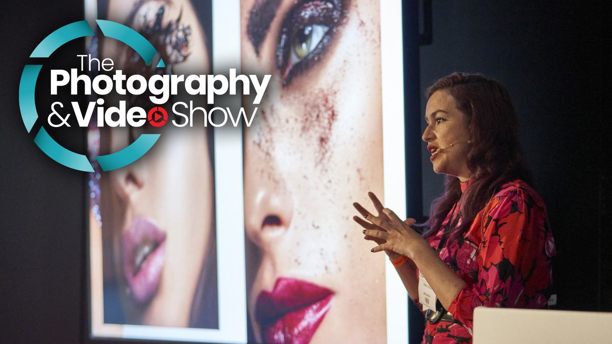 A speaker on stage at The Photography &amp; Video Show