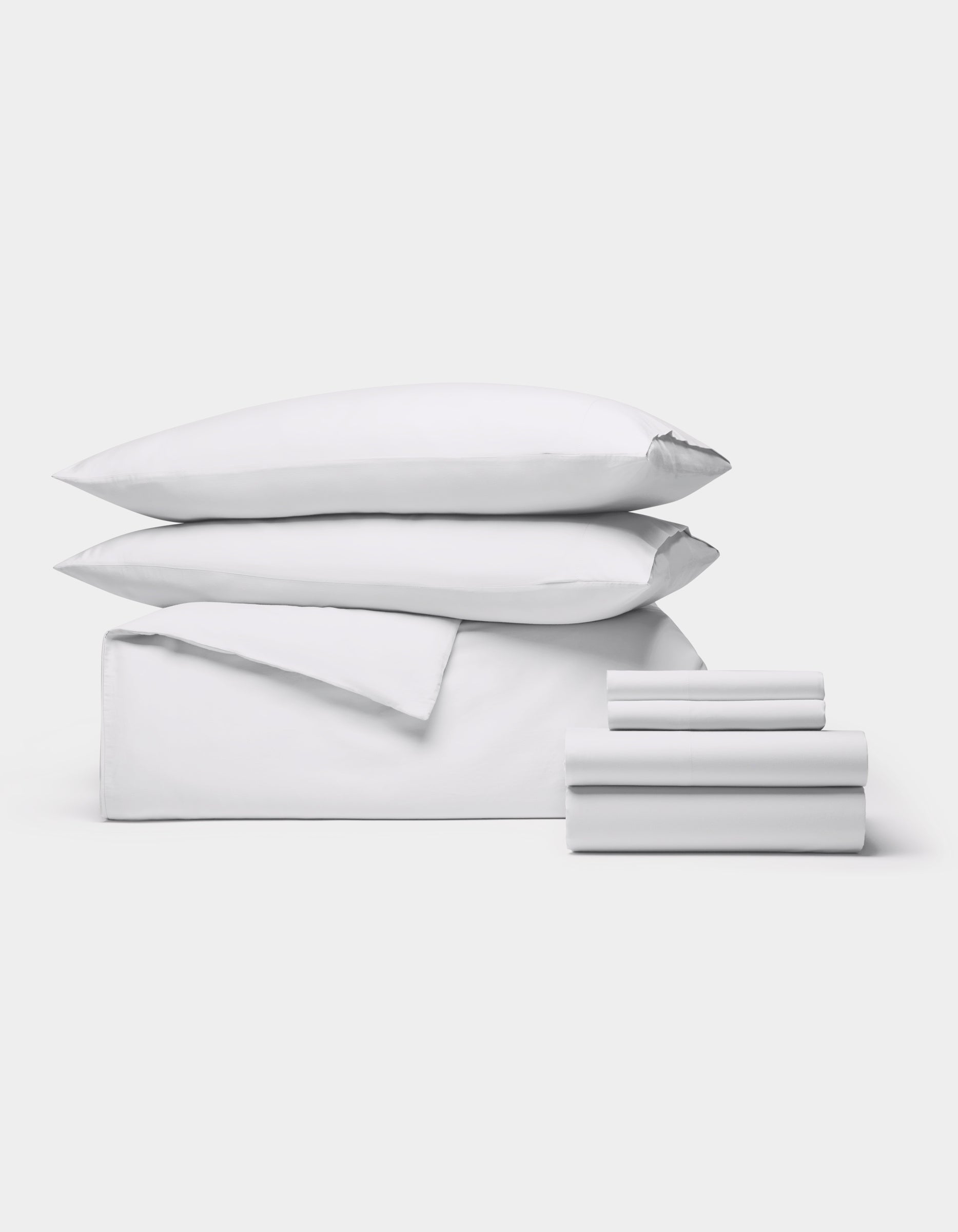 Soft-Wash Cotton Bedding Core Bundle - White / Twin