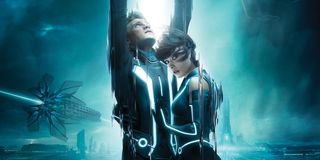 Garrett Hedlund and Olivia Wilde in Tron: Legacy