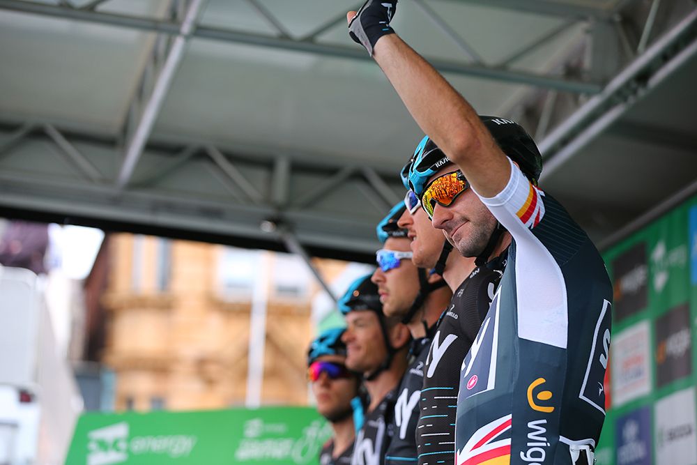 Elia Viviani before the start of stage 4