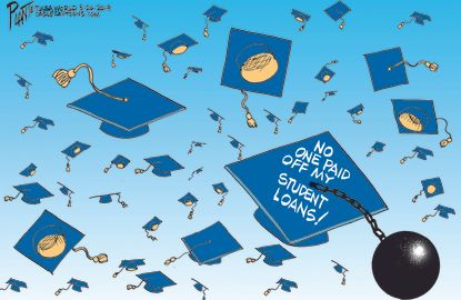 Editorial Cartoon U.S. college student debt Robert Smith Morehouse