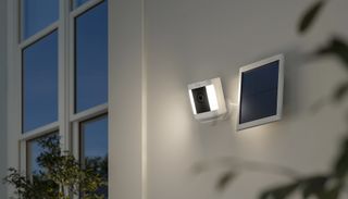 A solar powered Ring Spotlight Cam Plus.