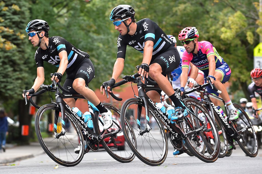 Team Sky controlling the peloton