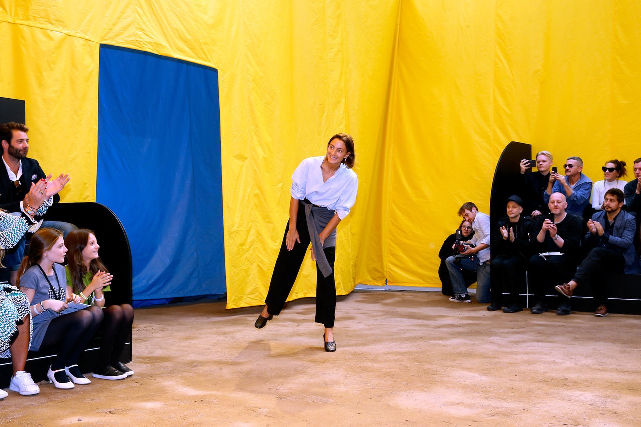 Phoebe Philo takes her bow after Celine show