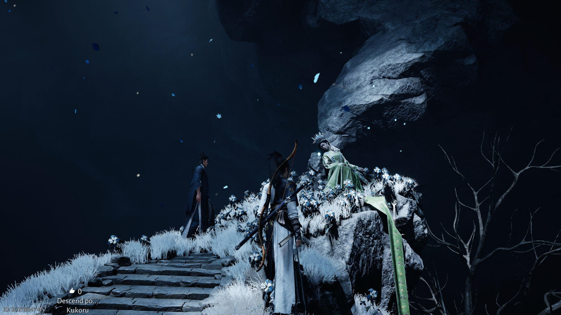 A snowy mountaintop in Where Winds Meet