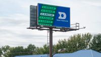 A South Dakota billboard lit up with Daktronics LED. 