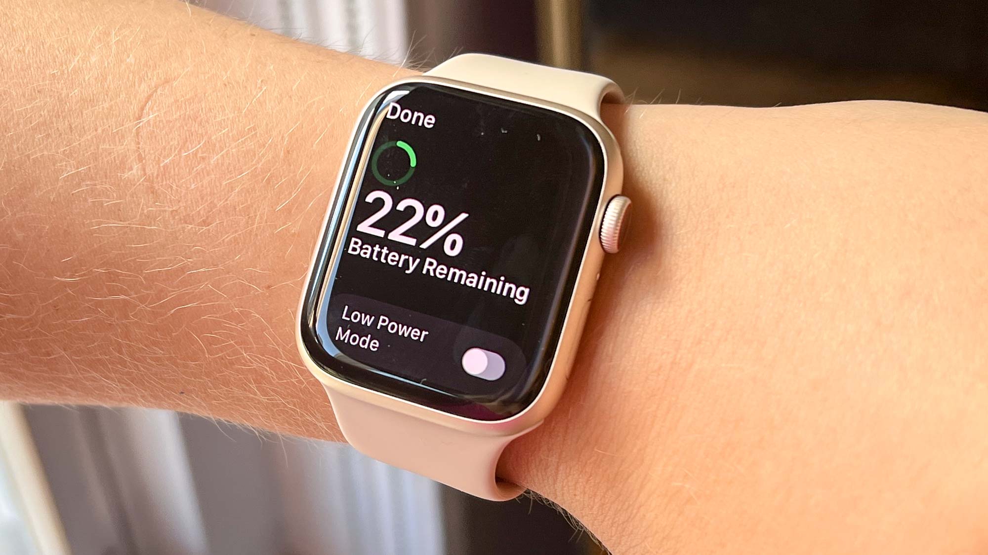 Apple Watch Series 8 shown on wrist