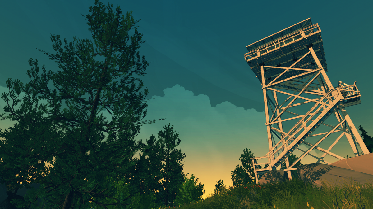 Вышка хантер. Firewatch вышка. Firewatch башня. Смотровая вышка. Пожарная вышка в лесу.