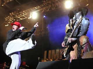Durst and what could be guitarist Wes Borland on stage in Ohio