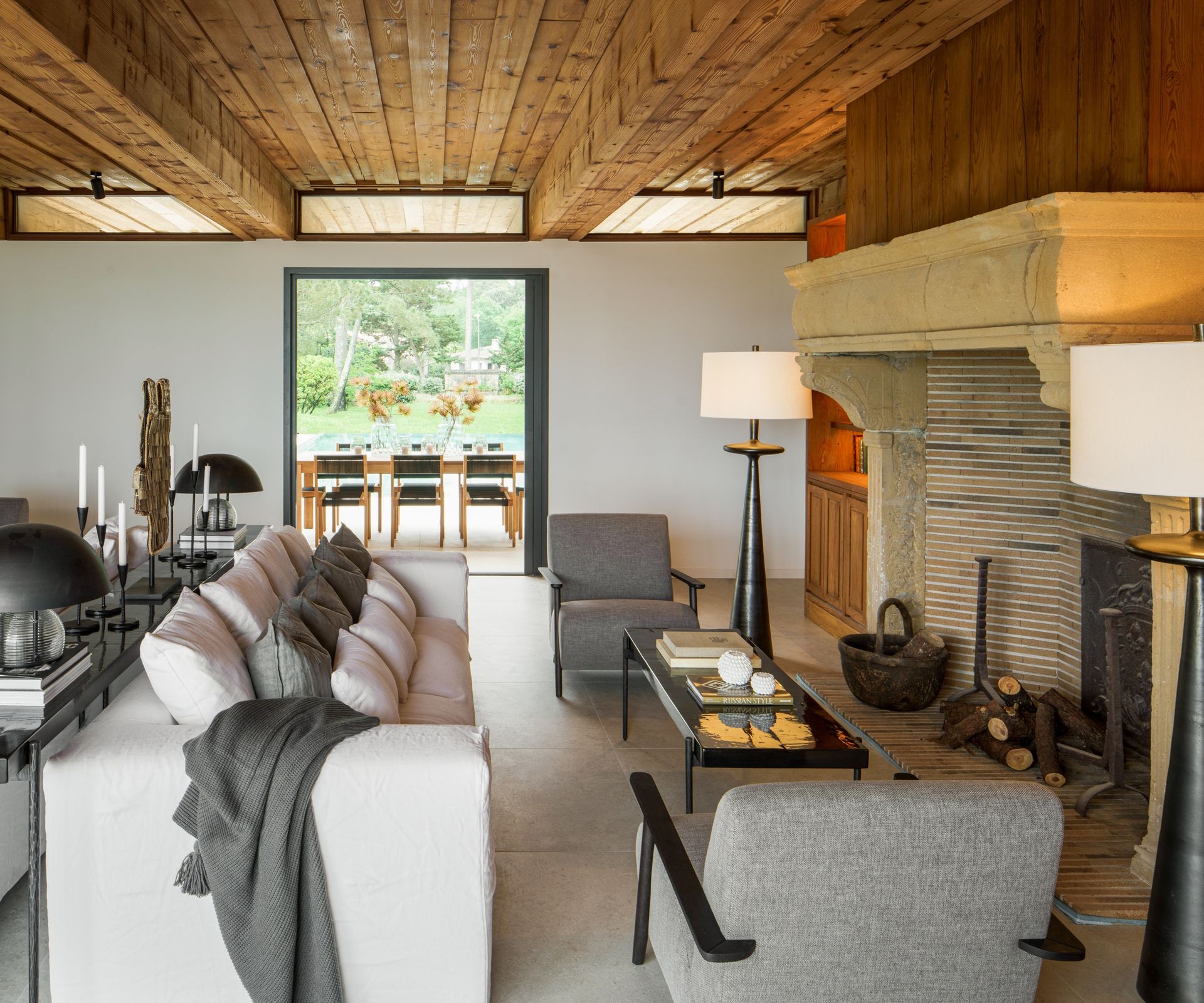 neutral coastal living room in France